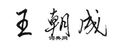 駱恆光王朝成行書個性簽名怎么寫