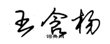 朱錫榮王含楊草書個性簽名怎么寫