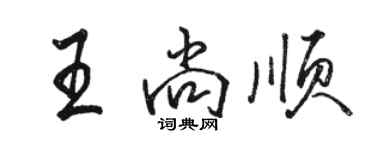 駱恆光王尚順行書個性簽名怎么寫