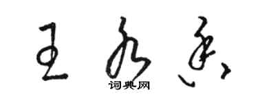 駱恆光王水香草書個性簽名怎么寫