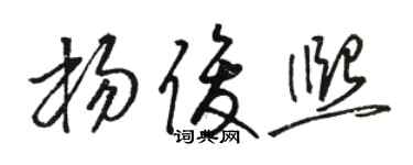 駱恆光楊俊熙草書個性簽名怎么寫