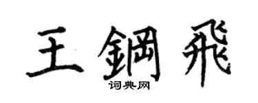 何伯昌王鋼飛楷書個性簽名怎么寫