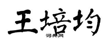 翁闓運王培均楷書個性簽名怎么寫