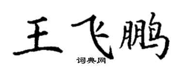 丁謙王飛鵬楷書個性簽名怎么寫