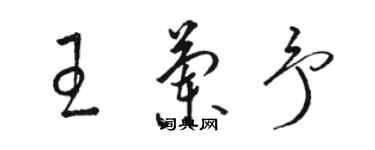 駱恆光王蘭予草書個性簽名怎么寫