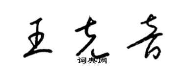 梁錦英王克音草書個性簽名怎么寫