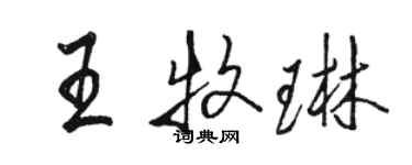 駱恆光王牧琳行書個性簽名怎么寫