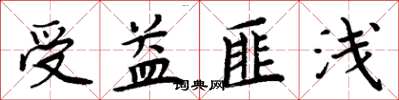 周炳元受益匪淺楷書怎么寫