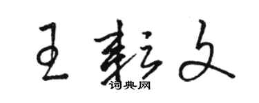 駱恆光王耘文草書個性簽名怎么寫