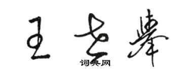 駱恆光王世舉草書個性簽名怎么寫