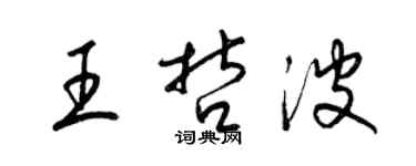 梁錦英王哲波草書個性簽名怎么寫