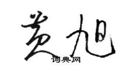 駱恆光黃旭草書個性簽名怎么寫