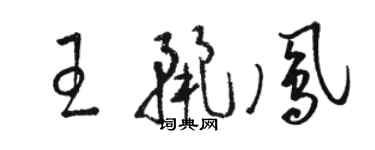駱恆光王麗鳳草書個性簽名怎么寫