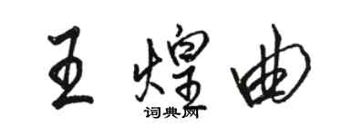 駱恆光王煌曲行書個性簽名怎么寫