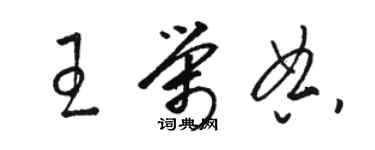 駱恆光王榮典草書個性簽名怎么寫