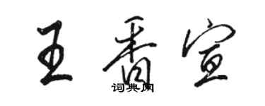 駱恆光王香宣行書個性簽名怎么寫