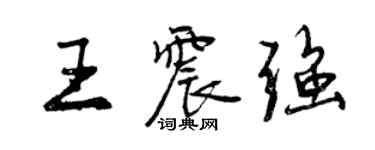 曾慶福王震強行書個性簽名怎么寫