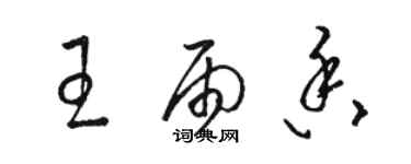 駱恆光王雨香草書個性簽名怎么寫