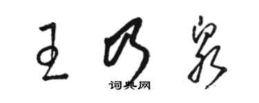 駱恆光王乃泉草書個性簽名怎么寫