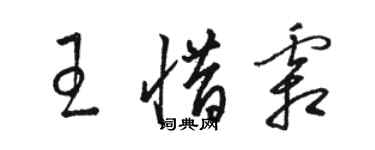 駱恆光王惜霜草書個性簽名怎么寫