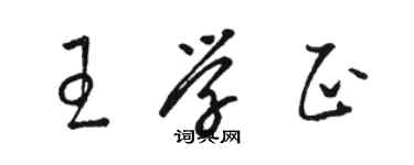 駱恆光王學正草書個性簽名怎么寫