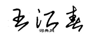 朱錫榮王江春草書個性簽名怎么寫