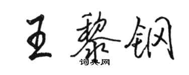 駱恆光王黎鋼行書個性簽名怎么寫