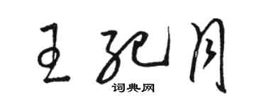 駱恆光王紀月草書個性簽名怎么寫