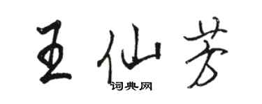 駱恆光王仙芳行書個性簽名怎么寫