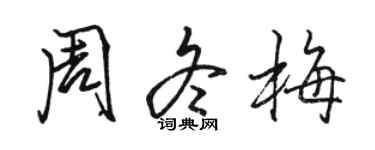 駱恆光周冬梅行書個性簽名怎么寫