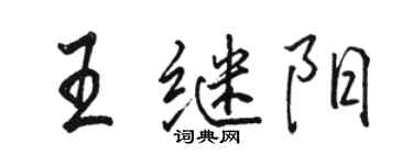 駱恆光王繼陽行書個性簽名怎么寫