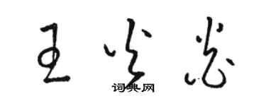 駱恆光王火炎草書個性簽名怎么寫