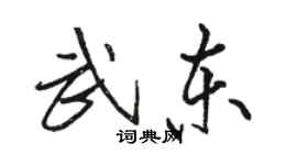 駱恆光武東行書個性簽名怎么寫