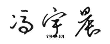 駱恆光馮宇晨草書個性簽名怎么寫