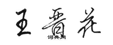 駱恆光王晉花行書個性簽名怎么寫