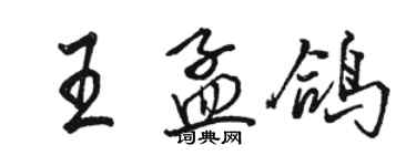 駱恆光王孟鴿行書個性簽名怎么寫