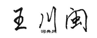 駱恆光王川閩行書個性簽名怎么寫