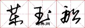 朱錫榮藥玉船草書怎么寫