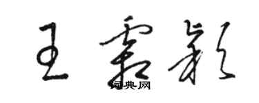 駱恆光王霜穎草書個性簽名怎么寫