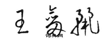 駱恆光王劍麗草書個性簽名怎么寫