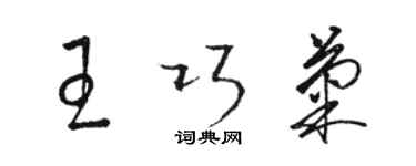 駱恆光王巧菊草書個性簽名怎么寫