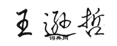 駱恆光王遜哲行書個性簽名怎么寫