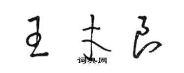 駱恆光王才良草書個性簽名怎么寫