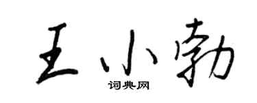 王正良王小勃行書個性簽名怎么寫