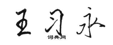 駱恆光王習永行書個性簽名怎么寫