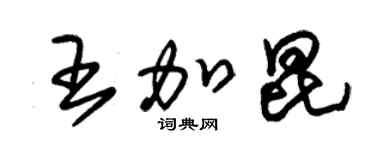 朱錫榮王加昆草書個性簽名怎么寫