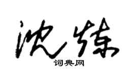 朱錫榮沈煉草書個性簽名怎么寫