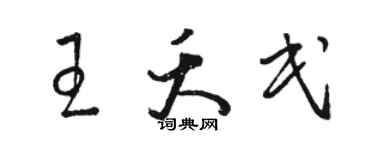 駱恆光王夭民草書個性簽名怎么寫