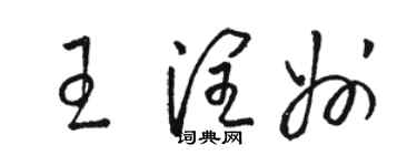 駱恆光王潤州草書個性簽名怎么寫