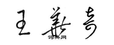 駱恆光王華奇草書個性簽名怎么寫